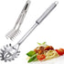 2 Pieces Spaghetti Spoon Set, Pasta Fork, Pasta Spoon, Spaghetti Sever, Pasta Tongs, Durable Stainless Steel Pasta Server and Tongs, Heat Resistan...
