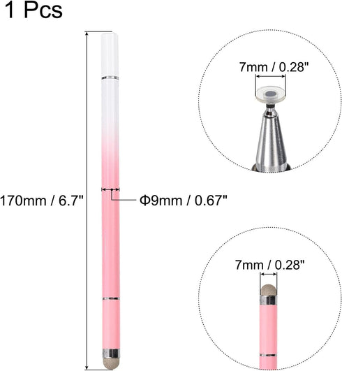 MECCANIXITY Ballpoint Pen with Stylus Tip 3 in 1 Ink Pen & Fine Point Disc & Fiber Tips Magnetic Stylus Pens for All Capacitive Touch Screens Univ...