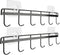 YiZhi Adhesive Wall Hooks Rack Kitchen Rail, Space Saving Utensil Holder No Drilling Wall Mounted Accessory Hanger with 6 Hooks for Kitchen Bathro...