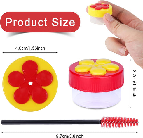 SAVITA Hand Feeding Hummingbirds, 4pcs Hummingbird Hand Feeder Mini Flower Hummingbird Feeder with 4pcs Cleaning Brushes for Outdoor...