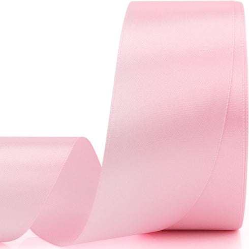 25 Yards 1-1/2 inches Wide Satin Ribbon Suitable for Wedding, Party and Gift Box Packaging Ribbon (Pale Pink, 1-1/2")...