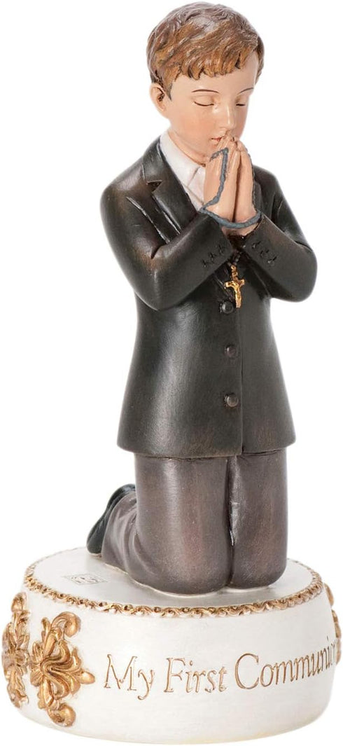 Joseph's Studio by Roman - Communion Collection - First Communion Boy Figure, 5.5" H, Resin and Stone, Tabletop or Desk Display, Decorative, Colle...