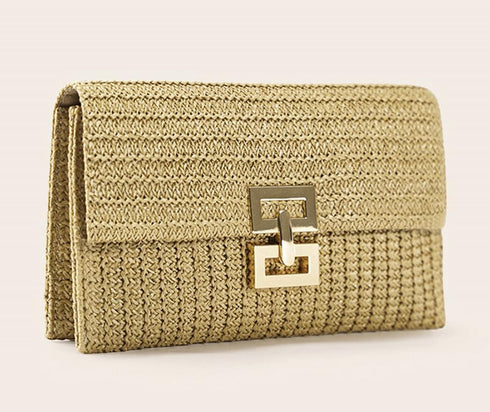 Straw Clutch Purses for Women Summer Woven Beach Bag Envelope Handbags Cell Phone Evening Purse for Wedding...