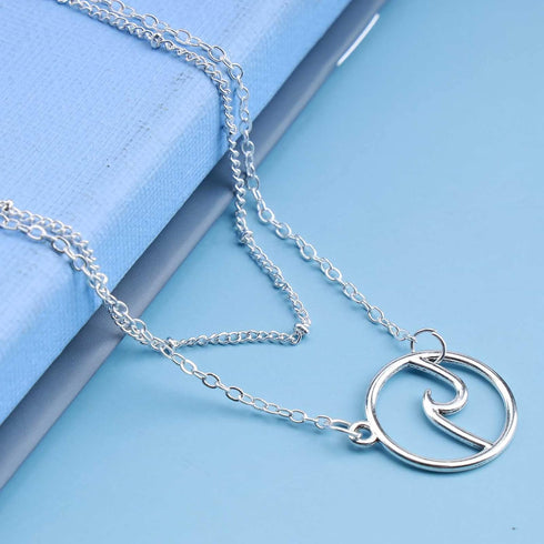 Boho Layered Wave Anklet Silver Ankle Bracelet Ocean Wave Anklets Vintage Satellite Chain Anklet Bracelet Summer Foot Chain Jewelry for Women and ...
