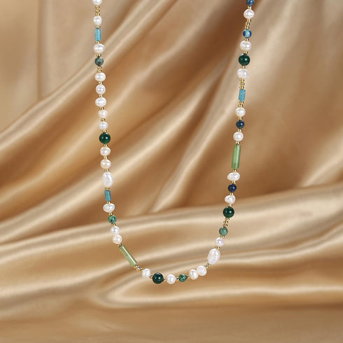Dainty Baroque Pearl Necklaces for Women Trendy, Gold Vintage Pearl Choker Beaded Chain Necklace for Womens Girls Perfect Jewelry Gifts on Birthda...