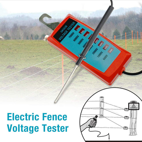 allsun Electric Fence Voltage Tester Fault Finder Farming Equipment Portable Testing Tool Neon Lights Max 600V-7000 V...