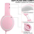 RORSOU R10 Kids Headphones with Microphone, Lightweight Folding Stereo Bass Headphones with 1.5M No-Tangle Cord, Portable Wired Headphones for Sma...