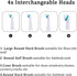 Electric Cleaning Brush with 4 in 1 Multiple Brush Heads,Indoor Household Cordless Motorized Brush for Bathroom Toilet Kitchen Tile Crevice...