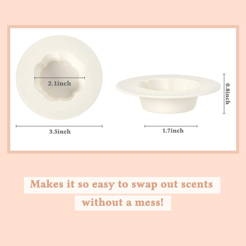 2Pcs Wax Melt Warmer Liners Reusable Silicone Leakproof Wax Liner Wax Warmer Popper Liner Wax Tray for Scented Wax Electric Wax Warmers, Plug in C...