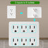 6 Outlet Wall Adapter, FiiMan UL Listed 3-Prong Grounded Outlet to The Side, Wall Plug Side Access Adapter, 6 Way Outlet Extender Tap, White (1 Pa...