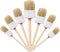 Natural Bristle Chalk Paint Wax Brush Wood Handle Round Paint Brushes for Paint Oil Watercolor Paints Waxing Brushes,Furniture, DIY Art Crafts(7PA...