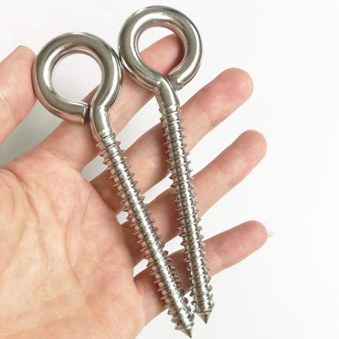 Hammock Hanging Kit, Heavy Duty Swing Hangers Eye Hooks for Hanging Swing Stainless Steel Hammock Hook Carabiner Set Swing Hardware for Yoga Hammo...