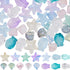 SUNNYCLUE 1 Box 150Pcs Starfish Beads Fish Glass Beads Sea Shell Beads Bulk Blue Pink Green Summer Ocean Animal Charms Beads Double Sided Loose Sp...