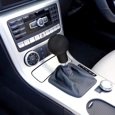 kwmobile Cover Compatible with VW Audi 5-Speed Type-A Round Gear Shift Knob - Silicone Anti Skid Car Manual Stick Shift Gear Knob Cover - Black...