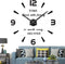 VANGOLD Wall Clock Oversized Wall Clocks for Living Room Decor, Decorative Wall Clocks Battery Operated (Black Home Decoration)...