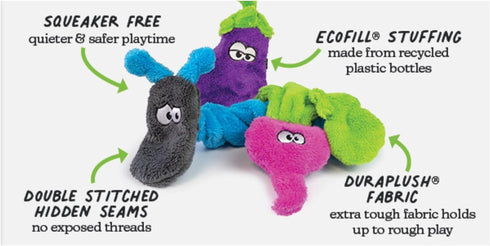 Duraplush Medium Fuchsia Grey Elephant: Sqeakerless Eco-Friendly and Durable Toy for Dogs | Perfect for Fetch and Tug-of-War Play | Made in USA...