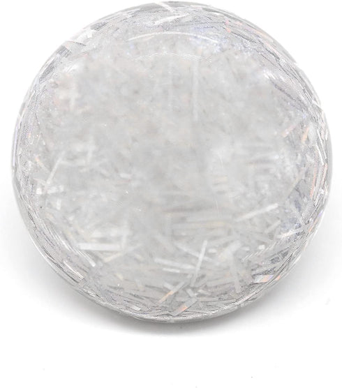 10 pcs Clear Resin Buttons with Sequin Powders Metal Loop Sewing Buttons -25mm -1"...