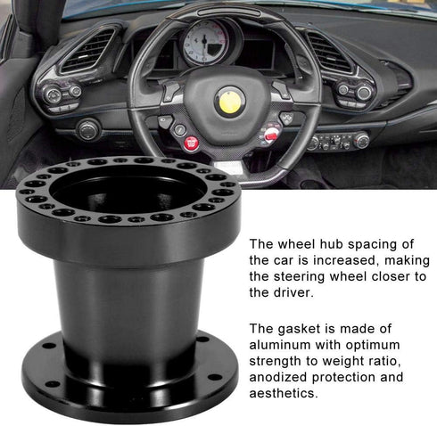 3inch Universal Car Aluminium Steering Wheel Hub Spacer Steering Adapter Kit (Black)...