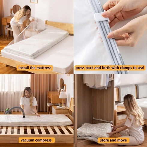Mattress Vacuum Bag, 240x120cm Space Saver Vacuum Storage Bags,Oversized Vacuum Bags,Twin Mattress Vacuum Bag King, Mattress Bag Vacuum Sealer Bag...