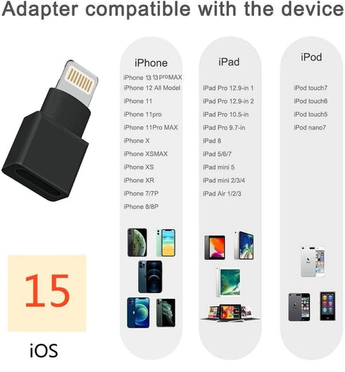 DESOFICON 2Pack Apple MFi Certified Lightning Extender Adapter, Male to Female, 8-pin for iPhone 13 12 11 X XS XR 8 7 6 iPad Transfer Audio Video ...