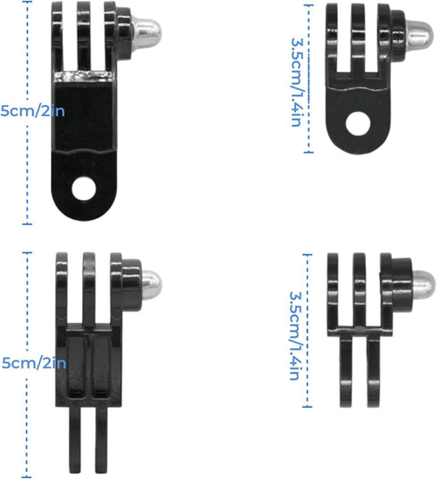 3-Way Adjustable Extension Pivot Arm Straight Joints Adapter Mount Kit, Long and Short, Same and Vertical Direction Straight Joints Connector Conv...