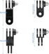 3-Way Adjustable Extension Pivot Arm Straight Joints Adapter Mount Kit, Long and Short, Same and Vertical Direction Straight Joints Connector Conv...