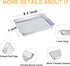 TeamFar Toaster Oven Tray and Rack Set, 9.3’’ x 7’’ x 1’’, Stainless Steel Toaster Oven Pan Broiler Pan, Non Toxic & Healthy, Easy Clean & Dishwas...