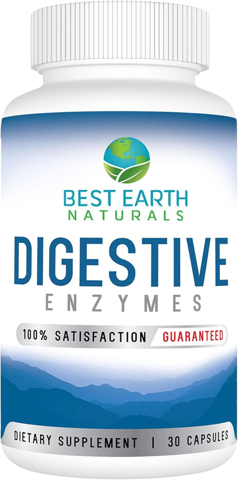 Best Earth Naturals Digestive Enzymes Maximum Strength Formula to Help Promote Healthy Digestion 30 Vegetable Capsules...