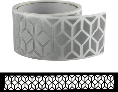 2" Safety Silver Reflective Tape Stripe Iron on Fabric Clothing Heat Transfer Vinyl Film M28 (2" x 33ft)...