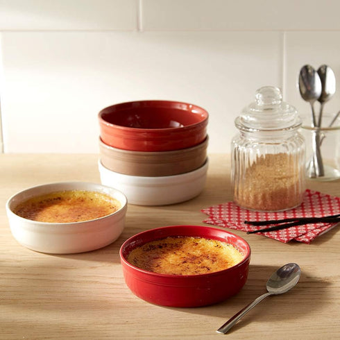 Emile Henry 5" x 1.5" Creme Brulee Dishes (Set of 2) | Burgundy...