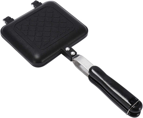 Double-Sided Frying Pan, Sandwich Maker, Double-Coated Non-Stick Grilled Sandwich and Panini Maker, Waffle Pancake Snack Griddle Pan Kitchen Torti...