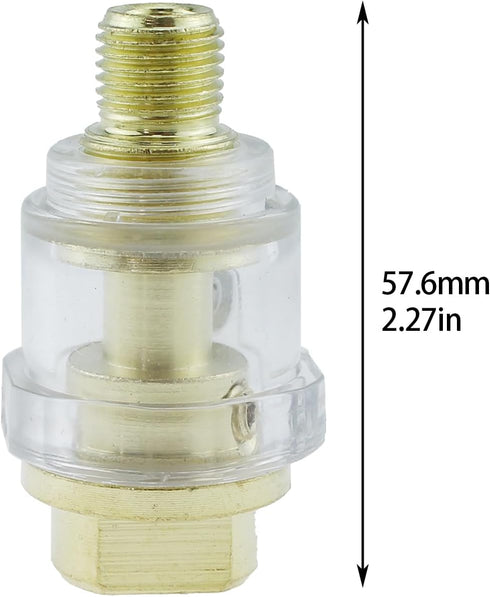 2PCS 1/4 Inch NPT Automatic Mini Lubricator Air Compression Oil Lubricator Suitable for Pneumatic Tool Lubrication...