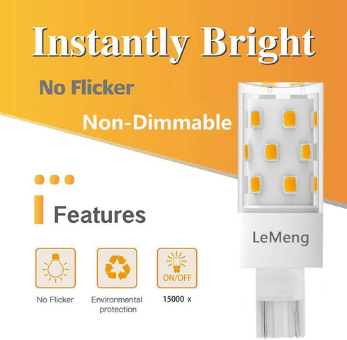 50watt T10 Wedge Base 921 LED Light Bulb 5W 500lm 6000K Daylight White 12VAC/DC for Outdoor Landscape Path, RV Camper Trailer Motorhome Marine Boa...