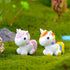 MAOMIA Miniature Unicorn Figurines Statue, Rainbow Unicorn Cake Toppers Decoration Moss Landscape DIY Terrarium Crafts Ornament Home Decor(Pack of...