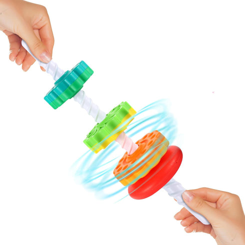 Spinning Stacking Toys - Rainbow Tower, Kids Stackable Spinning Toy, Educational Toy for Toddlers 1-3, Strong ABS Plastic, Color & Shape Recogniti...