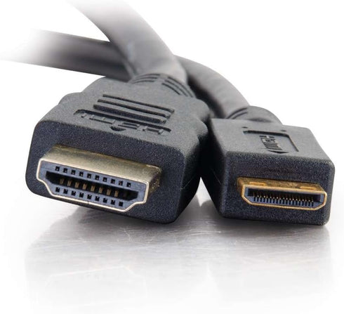 C2G Legrand Mini HDMI to HDMI Ethernet Cable, 4k High Speed HDMI Cable, Black 60 hz HDMI Cable, HDMI Cable 6 ft, 1 Count, 50619...