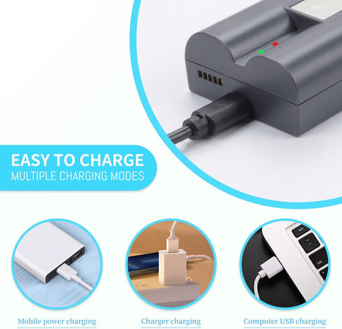 1 Pack Rechargeable V4 Battery 3.65V for Ring-Doorbell Camera 1/2/3/4 /USB Charging Station,Stick Up Cam Battery (2nd & 3rd Gen),4 Camera,Stick Up...