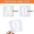 4 Inch Letter Stencils Symbol Numbers Craft Stencils, 42 Pcs Reusable Plastic Alphabet Templates for Painting on Wood, Wall, Fabric, Rock, Glass, ...