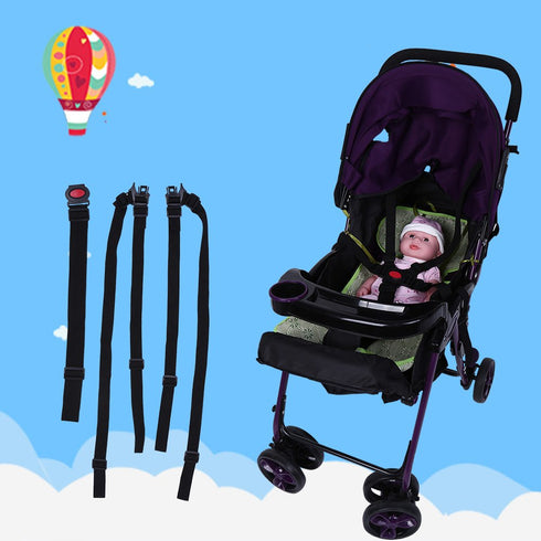 Baby Stroller Safety Belt, Baby Chair Safety Harness, Child Pram Seat 5 Point Harness Black Pushchair for Baby Stroller...