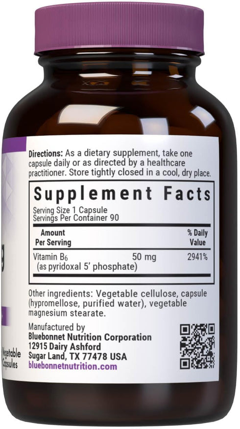 Bluebonnet Nutrition - CellularActive P-5-P 50mg - 90 Vegetarian Capsules...