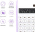 Purple Calculator, UPIHO Purple Office Supplies and Accessories, 10 Digits Solar Battery Basic Office Calculator, Dual Power Desktop Calculator wi...