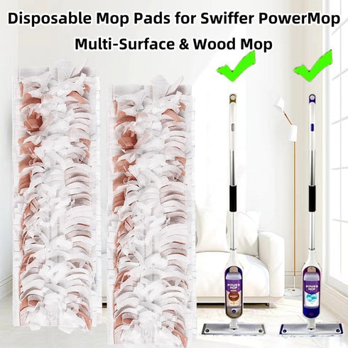 Disposable Mopping Pad Refills for Swiffer PowerMop Multi-Surface,Wood Mopping Pad Refills for Floor Cleaning, 10 Count (10 Packs)...
