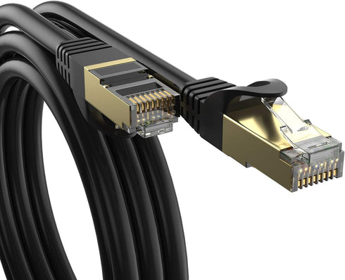 SHD Cat8 Ethernet Cable Cat8 Network LAN Cable High Speed 40Gbps 2000Mhz SFTP Patch Cord for Modem,Router,PC,Mac,Laptop-6 Feet...