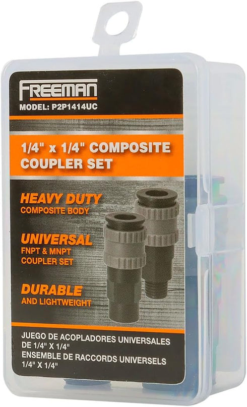 Freeman P2P1414UC 1/4" x 1/4" Pneumatic Composite Coupler Set (2-Piece)...