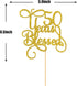 Gold Glitter 50 Years Blessed Cake Topper - for 50th Wedding Anniversary / 50th Anniversary Party / 50th Birthday Party Decorations...