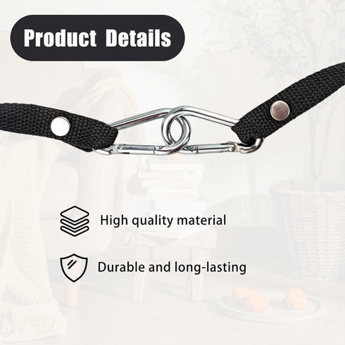 4pcs Tape Thong for Tool Belts, Electrical Tape Holder, Black Electrical Tape Hooks Polyester Electrical Tape Chain Strap, Small...