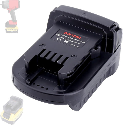 Battery Adapter Compatible with Milwaukee M18 18V Battery Tools, Compatible with Dewalt 20v Battery Convert to Replacement for Milwaukee M18 18V B...