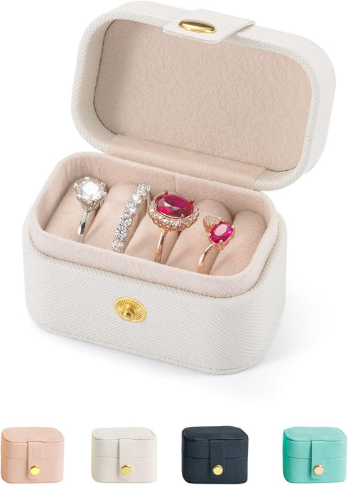 Travel Jewelry Ring Case,Small Jewelry Ring Box,Ring Holder,Mini Travel Jewelry Case Portable Ring Storage Case, for Women Girls, for Travel,Busin...