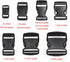 PENTA ANGEL 40PCS 3/8 Inch Plastic Curved Buckle DIY Craft Webbing Contoured Side Quick Release Buckle for Bracelets Backpack Tactical Bag and Gea...