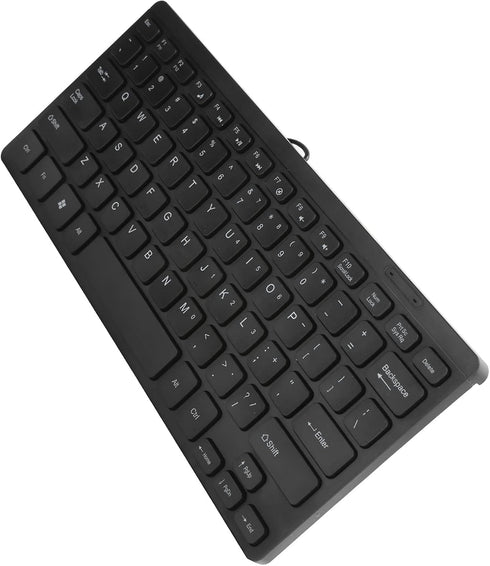 Mini Keyboard, USB Wired Waterproof Multimedia Kaypad Compact Ergonomic Keyboard with 1.1M Cable, Strong Durability, Portable Laptop Accessories K...